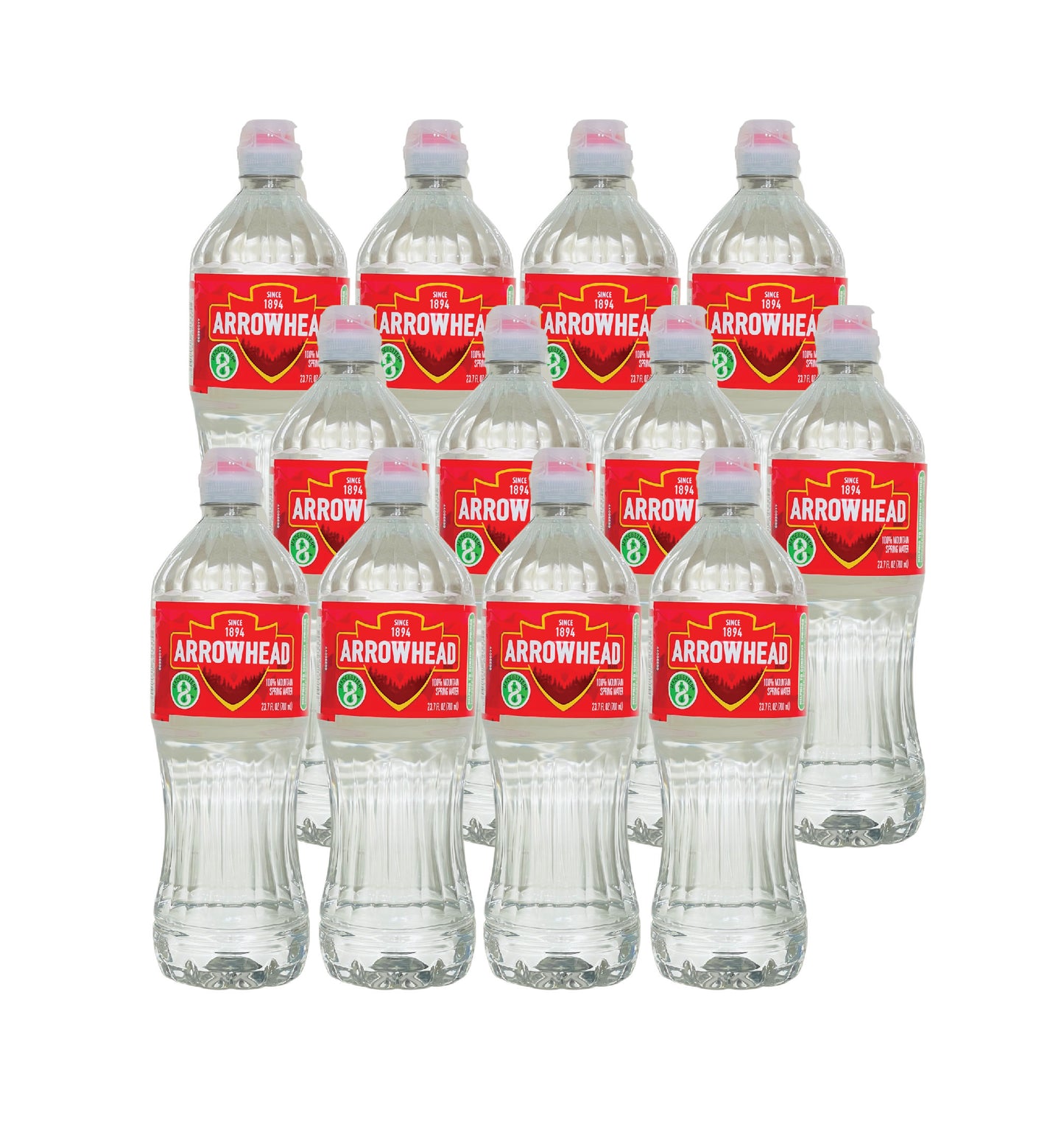 Arrowhead Mountain Spring Water- 23.7 Fl oz (700mL) (12 Bottles) Sport Cap