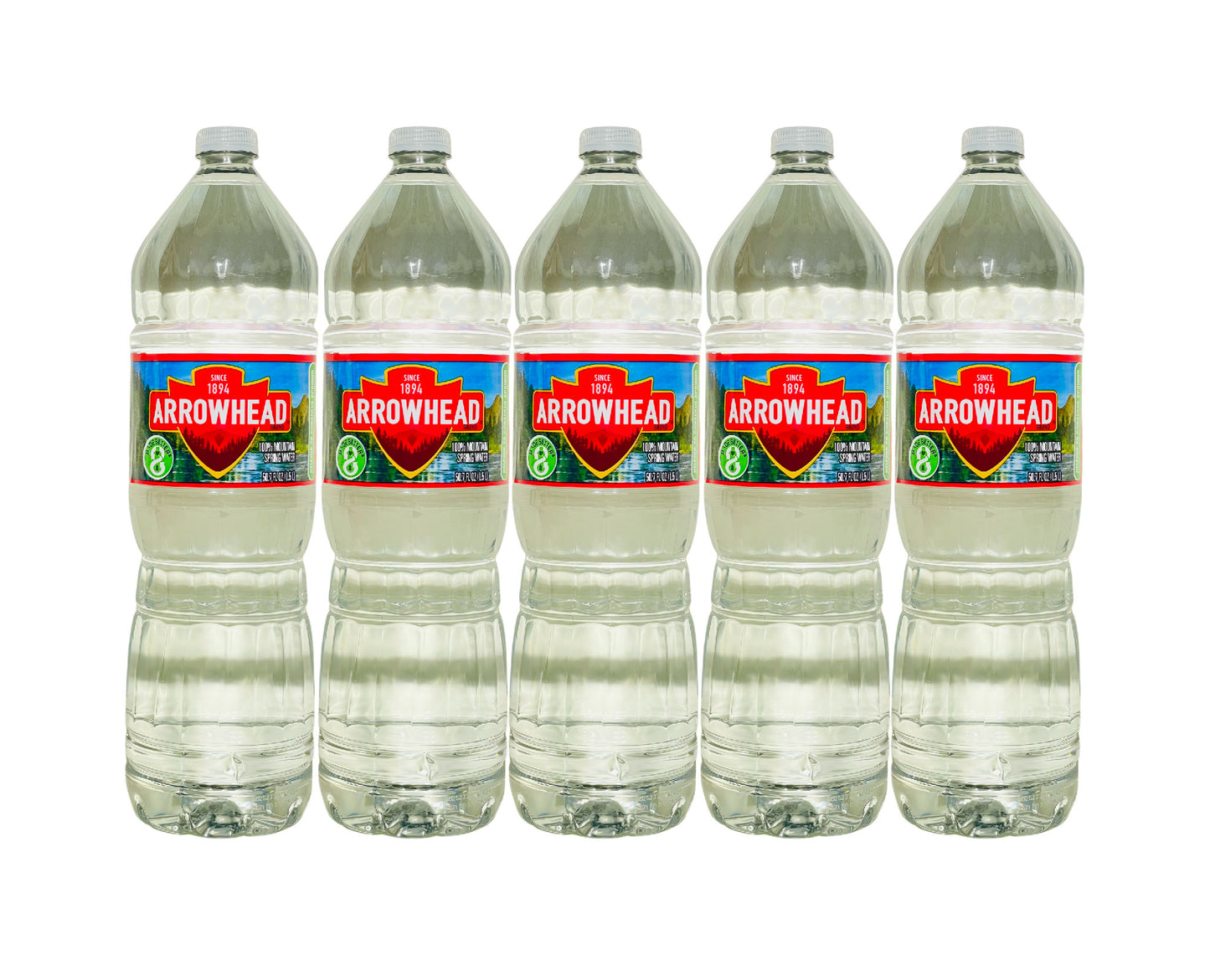 Arrowhead Mountain Spring Water- 50.7 Fl oz (1.5L) (5 Bottles)