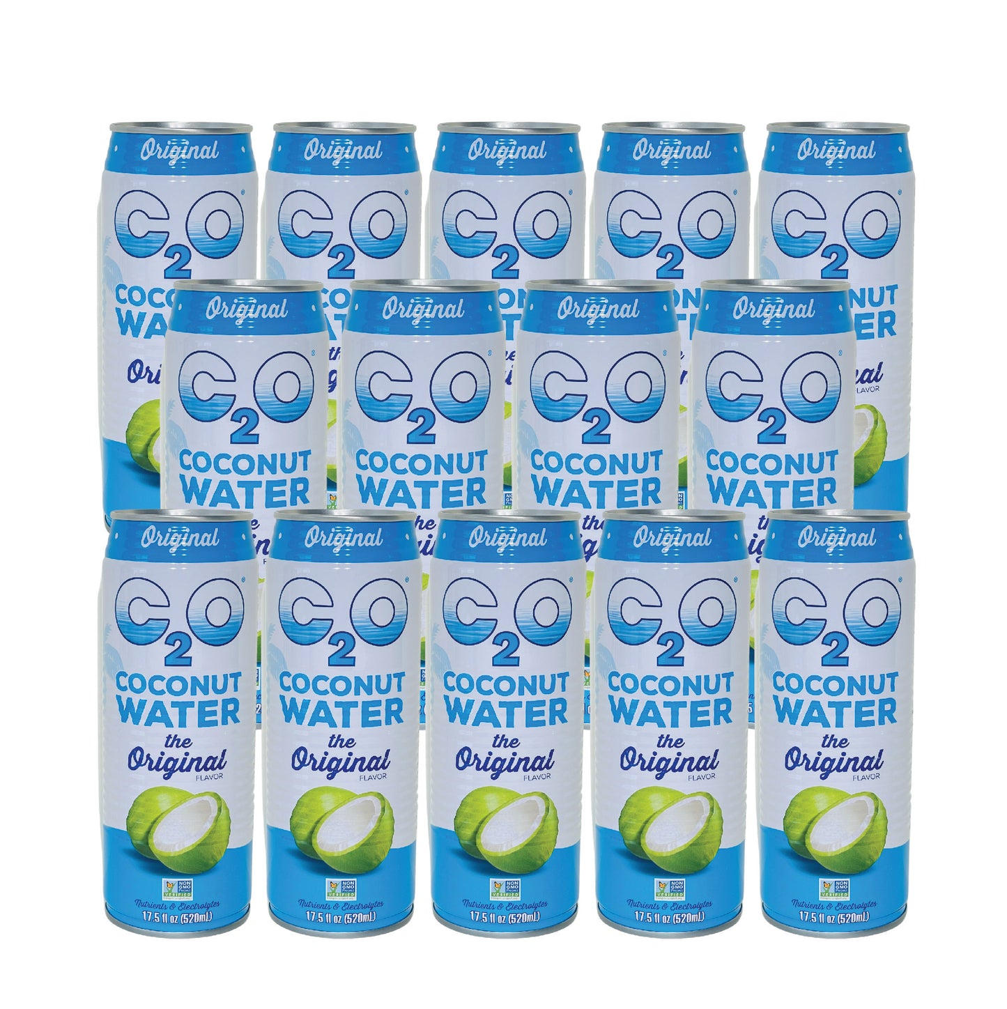 C2O Coconut Water- Original (17.5 Fl oz) (14 Cans)