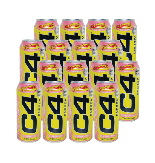 C4 Performance Energy- Starburst Strawberry (16 Fl oz) (16 Cans)