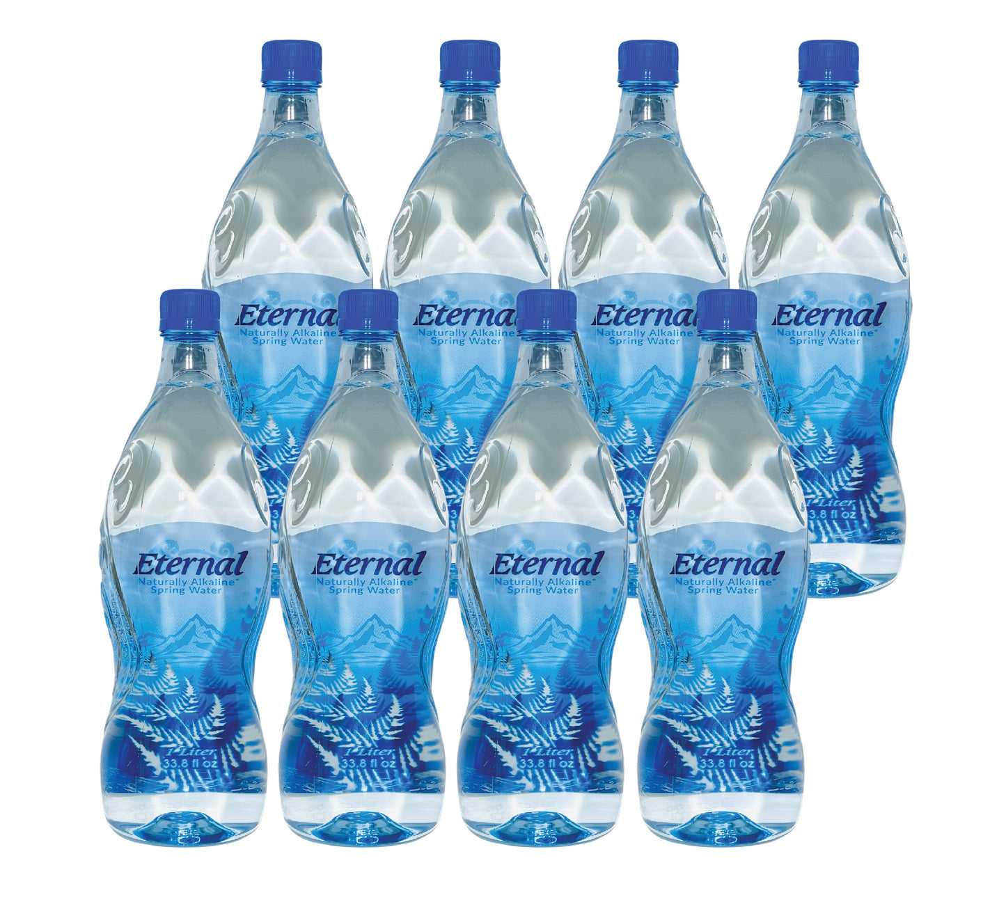Eternal Naturally Alkaline Spring Water- 1L (33.8 Fl oz) (8 Bottles)
