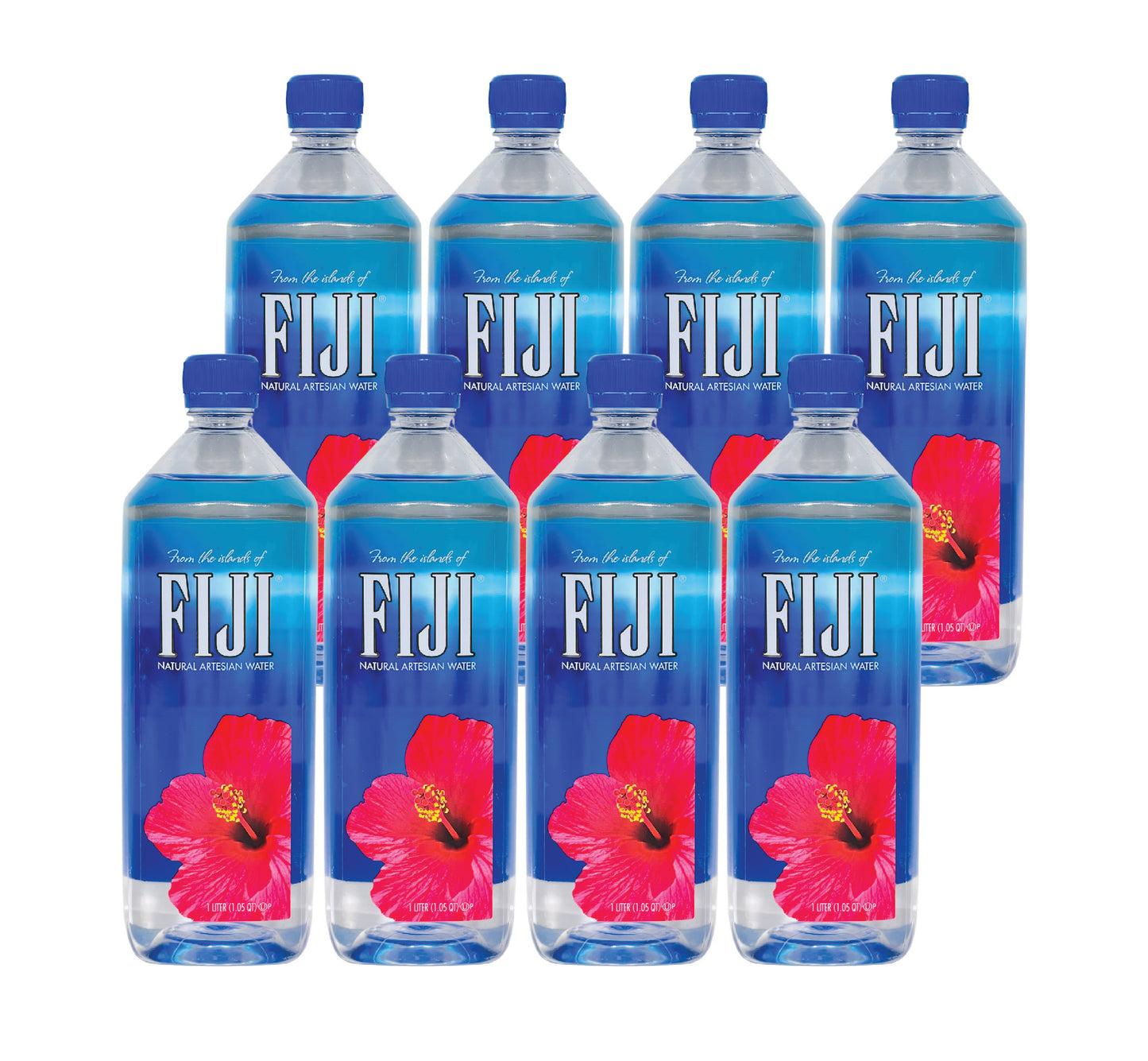 FIJI Natural Artesian Water- 1L (33.8 Fl oz) (8 Bottles)