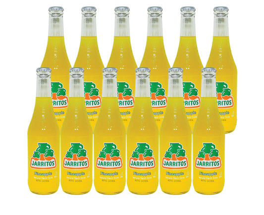 Jarritos- Pineapple (12.5 Fl oz) (12 Glass Bottles)