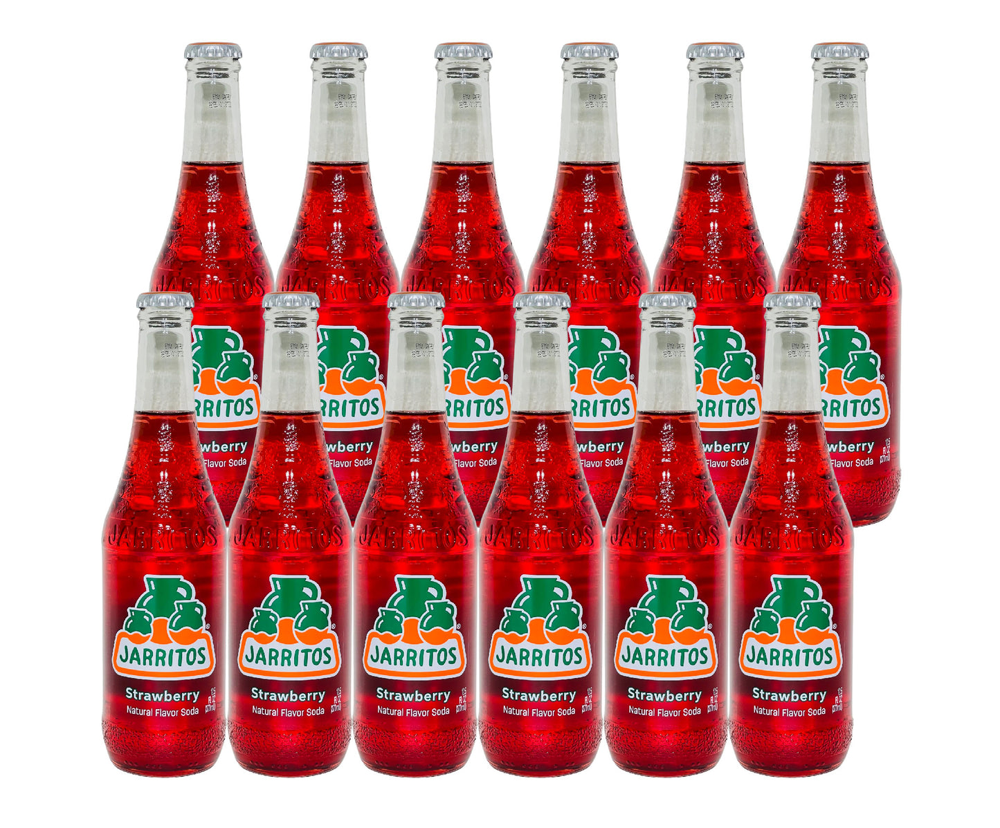 Jarritos- Strawberry (12.5 Fl oz) (12 Glass Bottles)