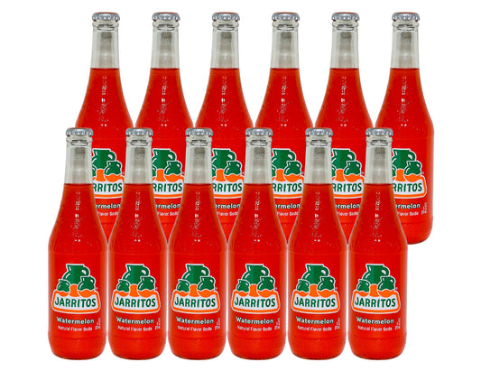 Jarritos- Watermelon (12.5 Fl oz) (12 Glass Bottles)