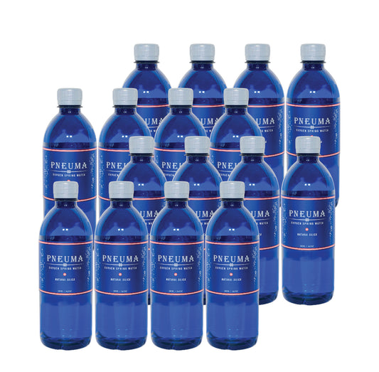 Pneuma Oxygen Spring Water- 16.9 Fl oz (500mL) (16 Bottles)