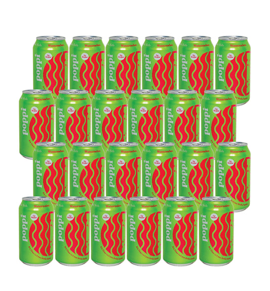 Poppi Prebiotic Soda- Watermelon (12 Fl oz) (24 Cans)