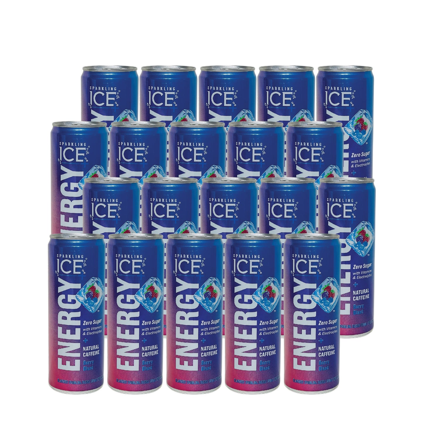 Sparkling ICE +Energy- Berry Blast (12 Fl oz) (20 Cans)
